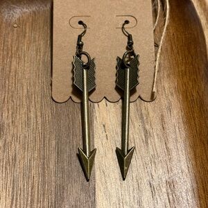 Bronze Arrow Dangle Earrings